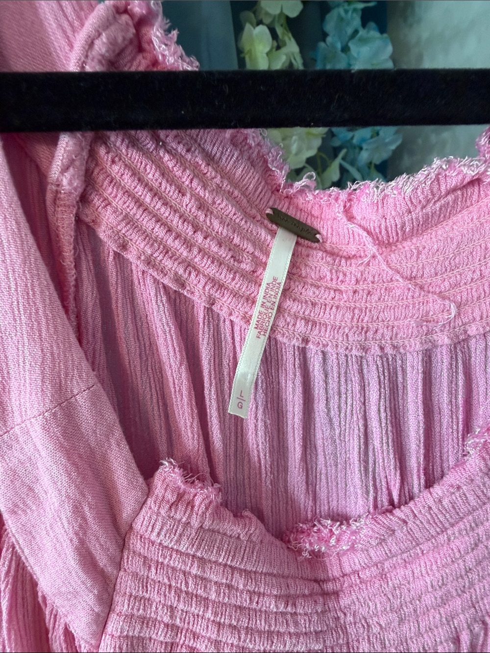 Free People Pink Boho Crinkle Mini Dress - Picture 2 of 3